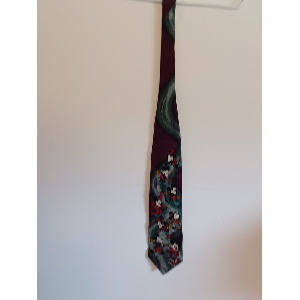 Vintage Mickey Mouse Tie Disney Mens Leeds Colorful Necktie